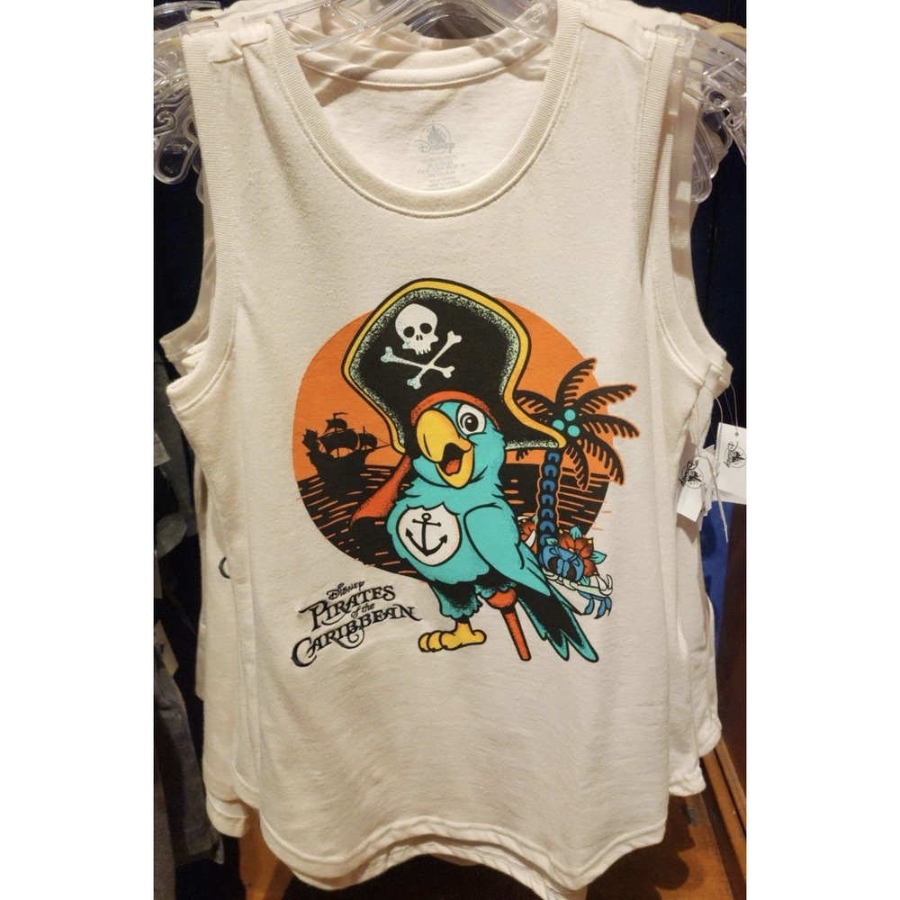 Disney Parks 2026 Beak Pirate Parrot Tank Top Shirt Small Pirates Of Caribbean